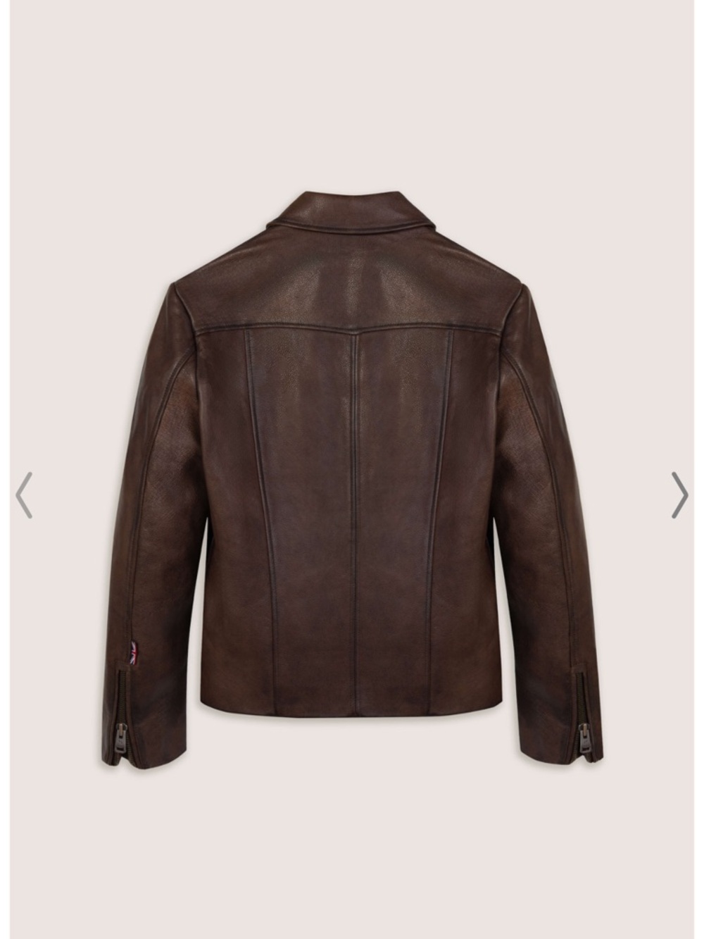 Boda Skins vintage Brown Leather Zip-Front Jacket - Picture 4 of 13